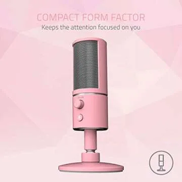 Razer RZ19-02290400-R3M1 Seiren X Quartz Compact USB Condenser Microphone, with Integrated Shock Absorber and Supercardioid Recording Pattern for Streamers