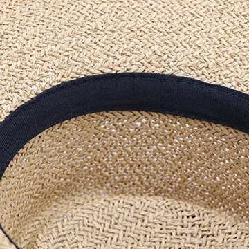 Jiaoji Women's Stylish Panama Straw Hat for Summer