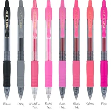 Pilot G2 Premium Gel Pens, Vibrant Pink Collection, 8 Pack