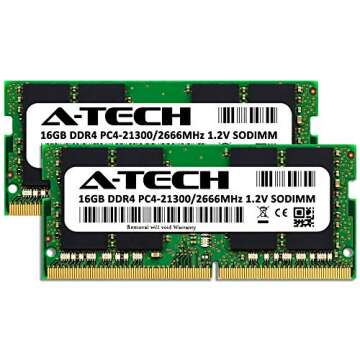 A-Tech 32GB Kit (2x16GB) RAM for Apple iMac & Mac Mini (2018, 2019 & 2020) | DDR4 2666 MHz SODIMM PC...