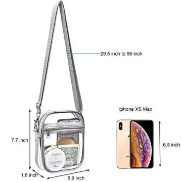 gdbis Clear Crossbody Bag for Concerts and Sports Events