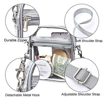 gdbis Clear Crossbody Bag for Concerts and Sports Events
