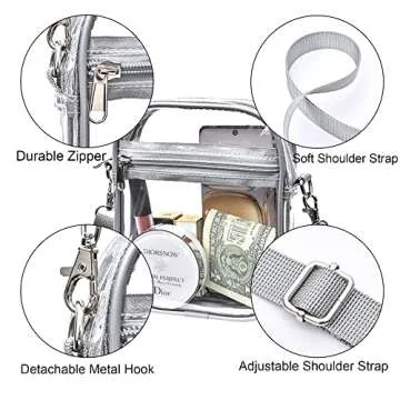 gdbis Clear Crossbody Bag for Concerts and Sports Events