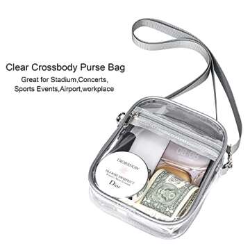 gdbis Clear Crossbody Bag for Concerts and Sports Events