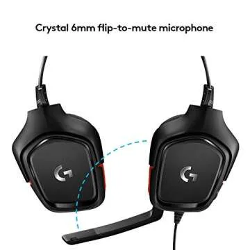 Logitech G332 Wired Gaming Headset, Rotating Leatherette Ear Cups, 3.5 mm Audio Jack, Flip-to-Mute Mic, Lightweight for PC,Xbox One,Xbox Series X|S,PS5,PS4,Nintendo Switch, Black