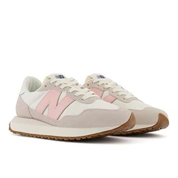 New Balance Women's 237 V1 Classic Sneaker, Sea Salt/Pink Haze, 11