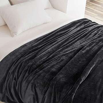 EIUE Flannel Throw Blanket - Cozy Full Body Fleece Quilt