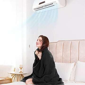 EIUE Flannel Throw Blanket - Cozy Full Body Fleece Quilt