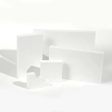 GISELA D Rectangle Stereo Geometric Shape Foam Photography Props Set Three-dimensional Scene Shooting Backdrop Ornament Indoor Posing Photo Decor Background 5Pcs (White)