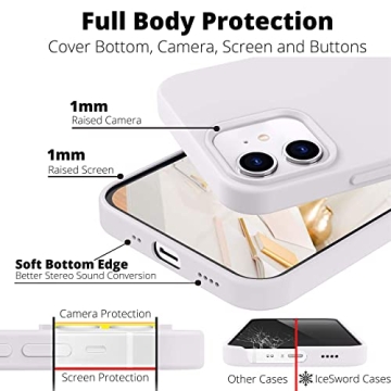 IceSword iPhone 13 White Case - Soft and Shockproof Protection