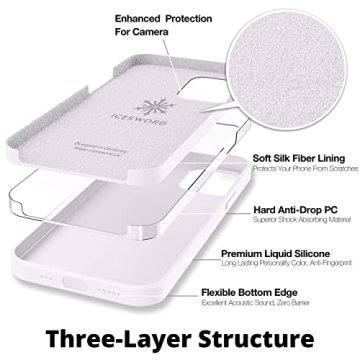 IceSword iPhone 13 White Case - Soft and Shockproof Protection