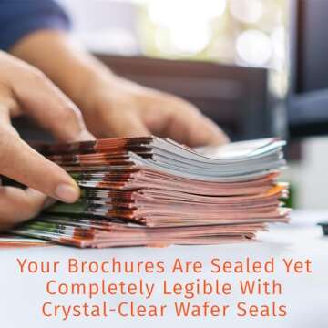 ChromaLabel 1 Inch Clear Labels Wafer Seals, Envelope Sealer, Transparent Stickers Ideal Envelope Seals for Secure Mailing - 500 Per Roll, Non-Perforated