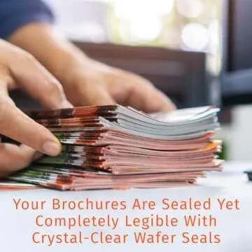 ChromaLabel 1 Inch Clear Labels Wafer Seals, Envelope Sealer, Transparent Stickers Ideal Envelope Seals for Secure Mailing - 500 Per Roll, Non-Perforated