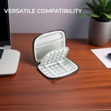 H&S Portable Hard Drive Case for Gadgets & Memory Cards - Shockproof Padded Power Bank Case for USB Accessories - External Hard Drive Holder Case for Passport Essentials - Eva Hard Drive Case