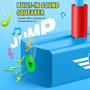 Toys for 3-12 Year Old Boys Girls, Foam Pogo Jumper for Kids Gifts for 3-12 Year Old Boys Girls Pogo Stick Toys for Boys Age 3-12 Autism Toys Christmas Birthday Gifts Stocking Stuffers（Sky Blue）