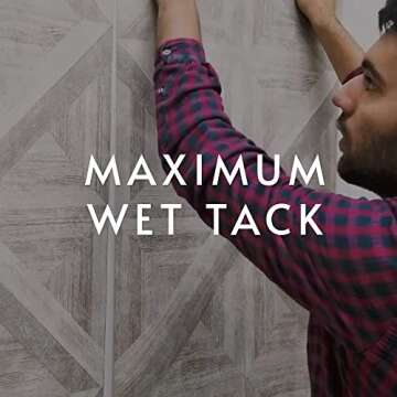 ROMAN Products Heavy Duty Wallpaper Adhesive, Commercial Grade for Heavy Wall Hangings, Clear, PRO-838 (32 Ounce - 70 sq. ft.), 11314