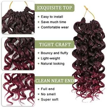 Vomella GoGo Curl Crochet Hair 8 Packs Water Wave Crochet Hair 10 Inch Curly Crochet Hair for Women Short Beach Curl Crochet Hair Synthetic Deep Twist Crochet Hair Extensions(Tbug#)