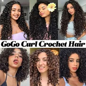 Vomella GoGo Curl Crochet Hair 8 Packs Water Wave Crochet Hair 10 Inch Curly Crochet Hair for Women Short Beach Curl Crochet Hair Synthetic Deep Twist Crochet Hair Extensions(Tbug#)