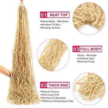 Elighty 36" Soft Locs: Blonde Crochet Hair Extensions