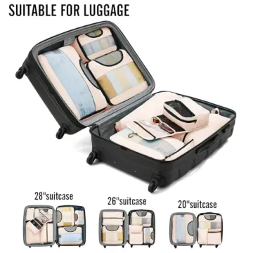 Veken 8 Set Packing Cubes for Travel Organization