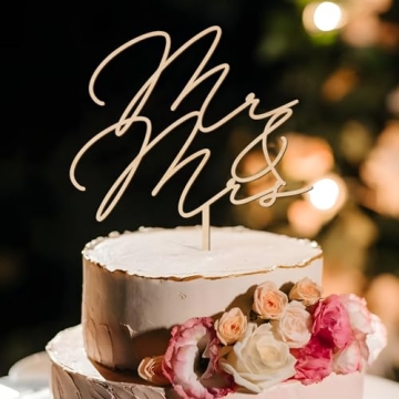 Elegant Mr & Mrs Wedding Cake Topper | Perfect for Your Special Day