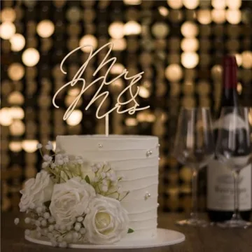Elegant Mr & Mrs Wedding Cake Topper | Perfect for Your Special Day