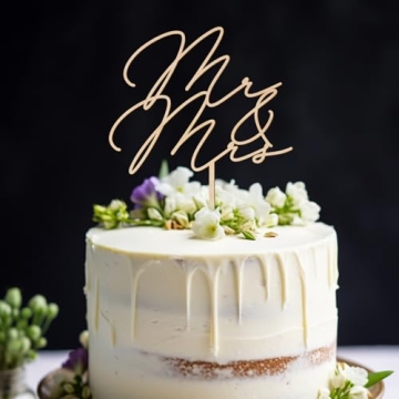 Elegant Mr & Mrs Wedding Cake Topper | Perfect for Your Special Day