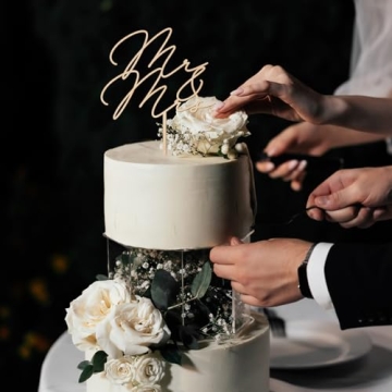 Elegant Mr & Mrs Wedding Cake Topper | Perfect for Your Special Day