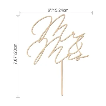 Elegant Mr & Mrs Wedding Cake Topper | Perfect for Your Special Day