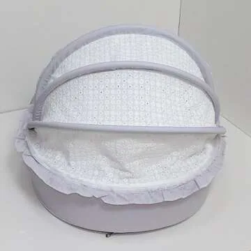 SmileyTails Pet Nest Luxury Deluxe Princess Cozy Bed Sofa Bench Dog Cat Puppy Kitten Kennel Nest Couch Cushion Items Supplies (Cradle Bed for Pets, Medium)