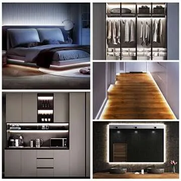 COB LED Strip Light 5V USB Powered, 6.56FT/2M 640LEDs Dimmable LED Vanity Mirror Lights CRI90+ LED White Light,Flexible Under Cabinet Tape Light for Bedroom,Kitchen,Home Vanity Mirror Lighting