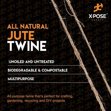 Jute Twine - 3 Ply Brown Roll 243' Jute Twine for Crafts - Soft Yet Strong Natural Jute String, Burlap String, Wrapping, Packing Materials, Decorative Rope Cord for Hanging Craft Ornaments