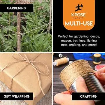 Jute Twine - 3 Ply Brown Roll 243' Jute Twine for Crafts - Soft Yet Strong Natural Jute String, Burlap String, Wrapping, Packing Materials, Decorative Rope Cord for Hanging Craft Ornaments