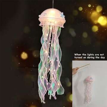 Seasons Stars SSDecor Jellyfish Lamp Led Lantern Decorations for Nursery Birthday Gift | Ocean Theme...