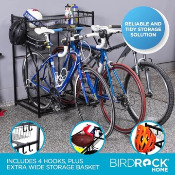 BIRDROCK HOME Bike Rack for 3 Bikes - Durable & Space-Saving
