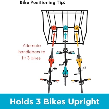 BIRDROCK HOME Bike Rack for 3 Bikes - Durable & Space-Saving