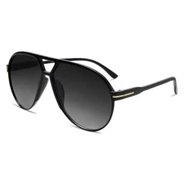 GUVIVI Retro Aviator Sunglasses for Stylish UV Protection