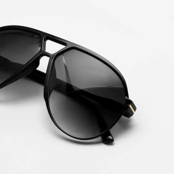 GUVIVI Retro Aviator Sunglasses for Stylish UV Protection