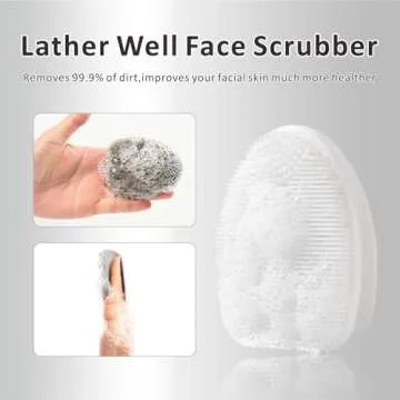 HieerBus Silicone Face Scrubber,2 Pack Face Scrubber for Women Men, Manual Face Exfoliator Brushes Scrubber,Facial Cleansing Brush for Exfoliating Blackhead Removing Acne Pore Cleansing Massaging
