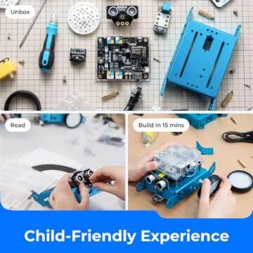 Makeblock mBot Robot Kit with Dongle, 25ft Range Bluetooth Conection, STEM Projects for Kids Ages 8-12 Learn to Code with Scratch Arduino, Robot Kit for Kids, STEM Toys for Beginners