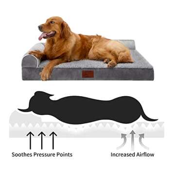 Lazy Lush Memory Foam Dog Bed for Comfort & Style