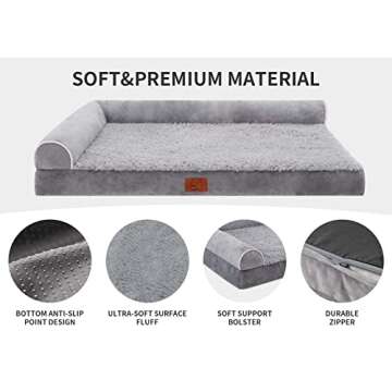 Lazy Lush Memory Foam Dog Bed for Comfort & Style