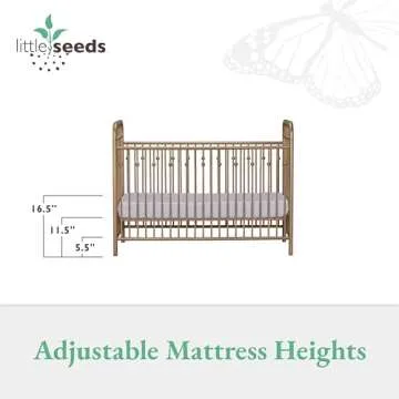 Stylish Little Seeds Ivy Metal Crib in Gold for Babies