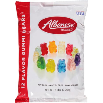 Albanese 12 Flavor Gummi Bears 5lbs Chewy Candy