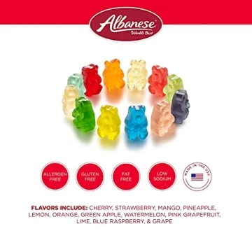 Albanese 12 Flavor Gummi Bears 5lbs Chewy Candy