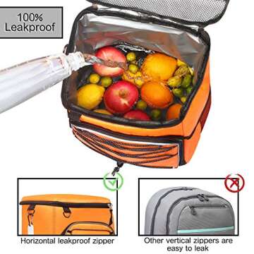 SEEHONOR Insulated Cooler Backpack Leakproof Soft Cooler Bag Lightweight Backpack Cooler for Lunch Picnic Fishing Hiking Camping Park Beach, 25 Cans