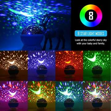 Kids Star Night Light: 4 LED Colors for Dreamy Nights