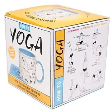 How To: Yoga Coffee Mug - Learn Yoga Poses While You Drink Your Coffee - Includes a Yoga Mat Coaster...