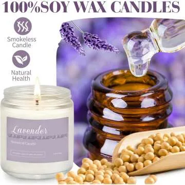 6 Pack Lavender Scented Candles Gift Set