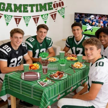 196PCS Football Party Decorations Supplies Set for Sport Themed Events